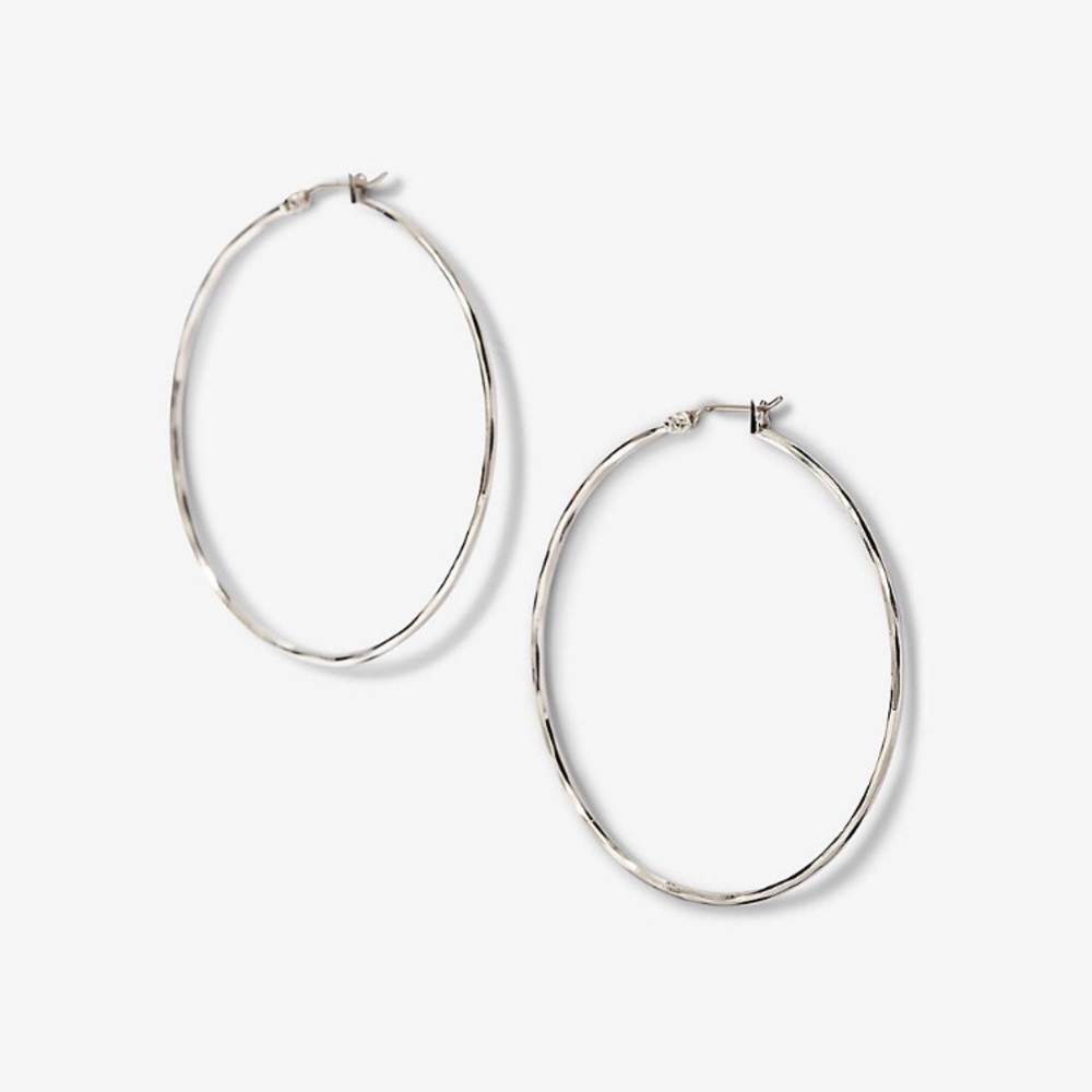 Textured Metal Hoop Earrings